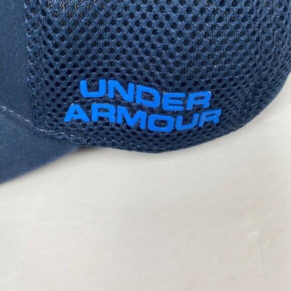 Under Armour Mens Medium/Large Fitted Mesh Baseball hat Logo Golf pre owned - Picture 3 of 13